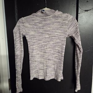 Old Navy Lavender Ribbed Long Sleeve Top